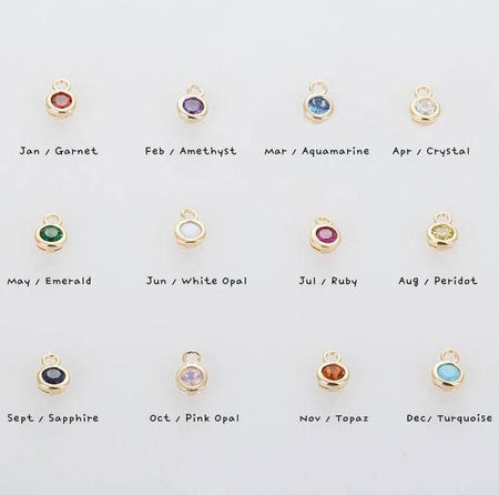 Plain Birthstone Huggie