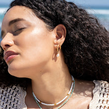 Load image into Gallery viewer, Pearl Hoop Medium