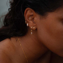 Load image into Gallery viewer, Crystal bold huggie