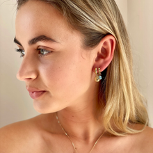 Load image into Gallery viewer, Chunky Tiger Eye Shell Hoop