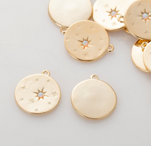 Load image into Gallery viewer, Opal coin necklace