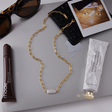 Load image into Gallery viewer, Pearl PaperLink Necklace