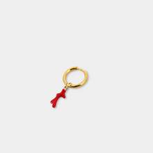 Load image into Gallery viewer, Red Coral Hoop