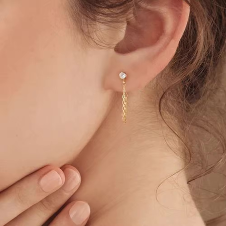 Birthstone Stud Chain